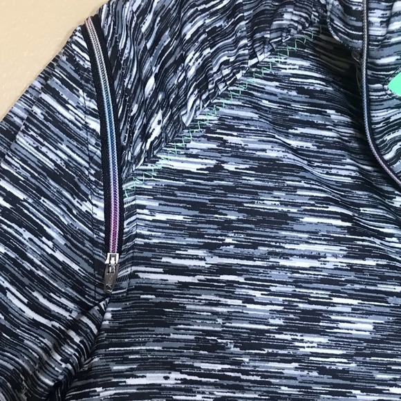 Skechers‎ Track Jacket Womens Large Gray Green Quarter Zip Mock Neck Sport - Picture 5 of 13